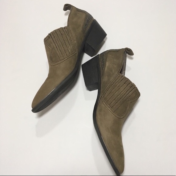 NWOT Sam Edelman Green Suede Studded Bootie - Picture 6 of 7